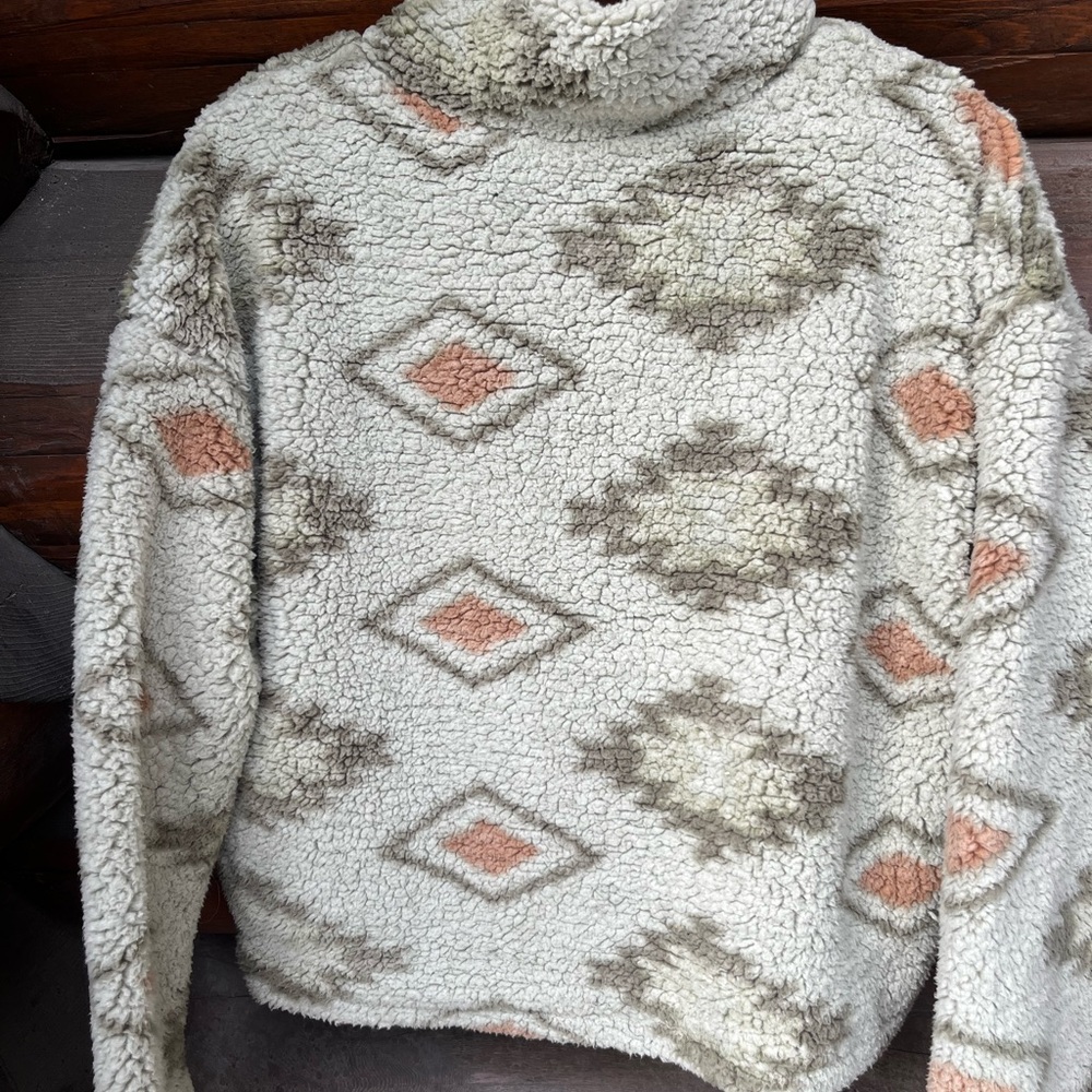 Thread & Suppy Sherpa/ Fleece Half Zip Pullover - Picture 2 of 3